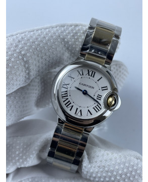 (준비완료/특급배송)NO.2181/V6공장 까르띠에 발롱블루 콤비 스몰 28MM 여성용