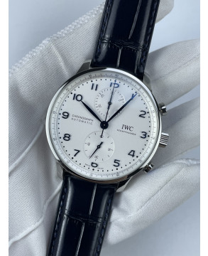 (준비완료/특급배송)NO.2411/ZF공장 V3 IWC IW3716 포루트기저 화이트다이얼 블루핸즈 가죽