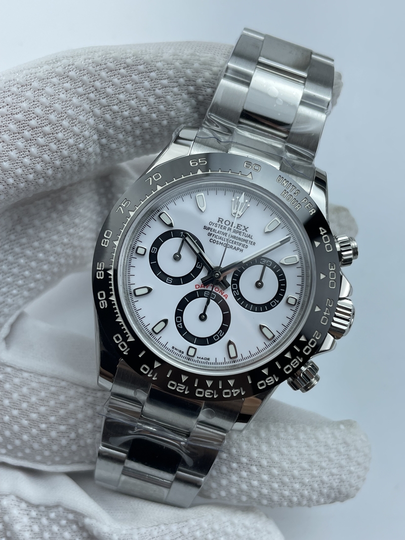 (준비완료/특급배송)NO.3410/초특급 갓성비 데이토나 스틸 세라믹베젤 화이트